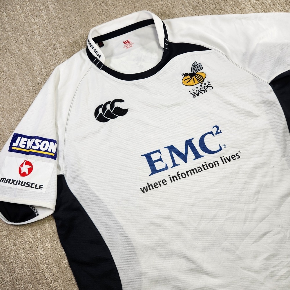 Canterbury Of New Zealand Rugby Jersey Men 3XL London Wasps Y2K Performance